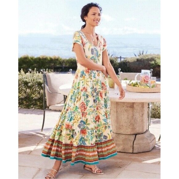 Soft Surroundings Kara Maxi Dress Floral Printed 1XPS - Picture 3 of 8